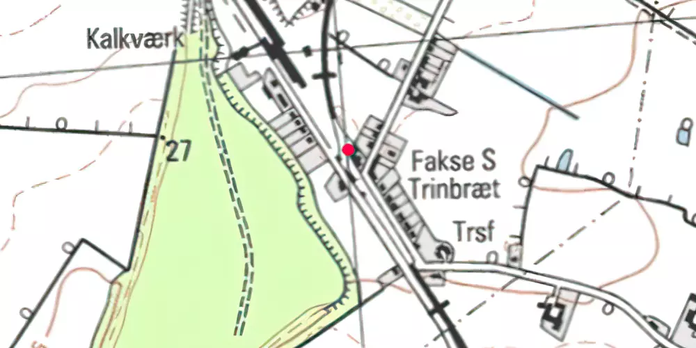 Historisk kort over Stubberup Station [1864-1986]