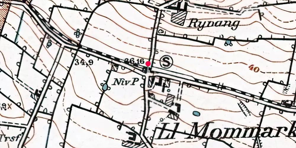 Historisk kort over Lille-Mommark Station