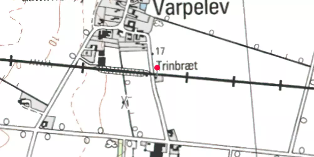 Historisk kort over Varpelev Billetsalgssted [1881-1926]