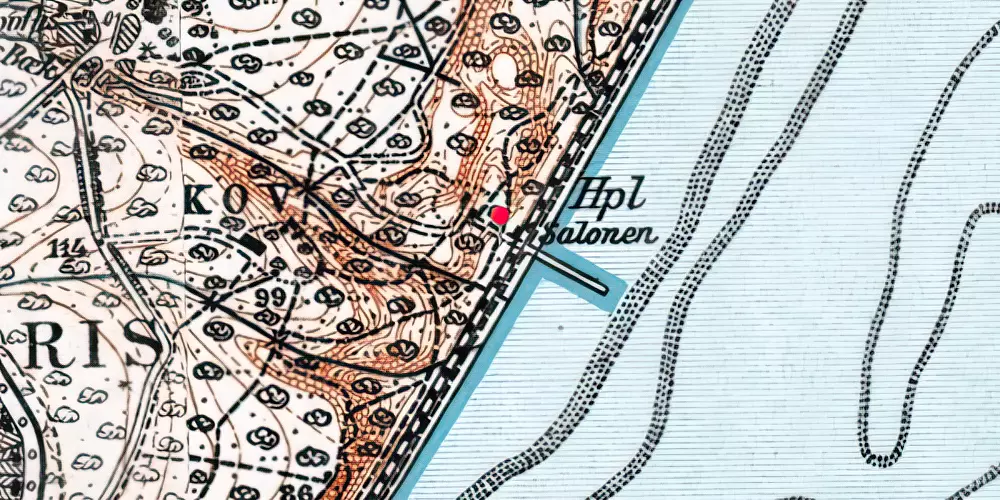 Historisk kort over Salonen Trinbræt [1878-1898]