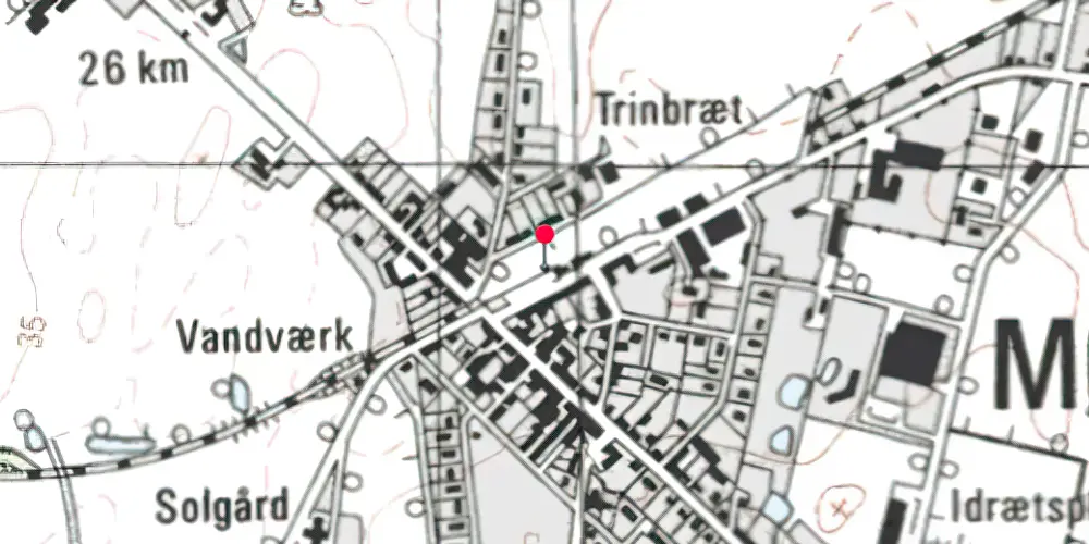 Historisk kort over Mørke Station [1877-1978]