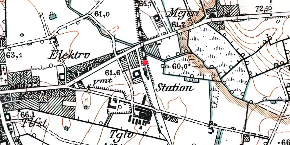 Historisk kort over Stenstrup Trinbræt 