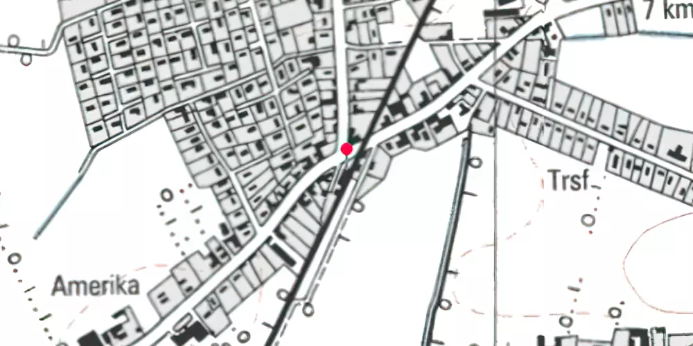 Historisk kort over Hjordkær Station [1864-1970]