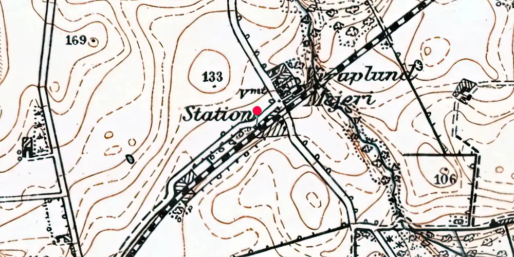 Historisk kort over Hjortshøj Sidespor [1969-1971]