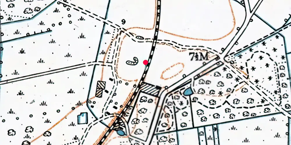 Historisk kort over Hessel Sidespor