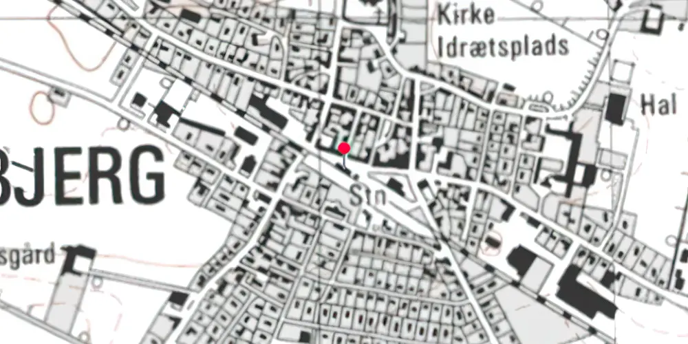 Historisk kort over Hvidbjerg Station [1882-1967]