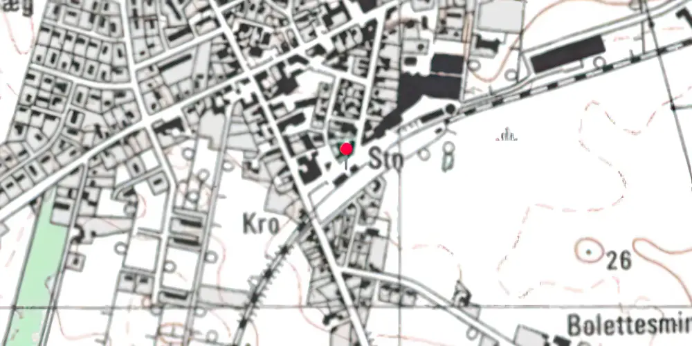 Historisk kort over Bedsted Thy Station [1882-1967]
