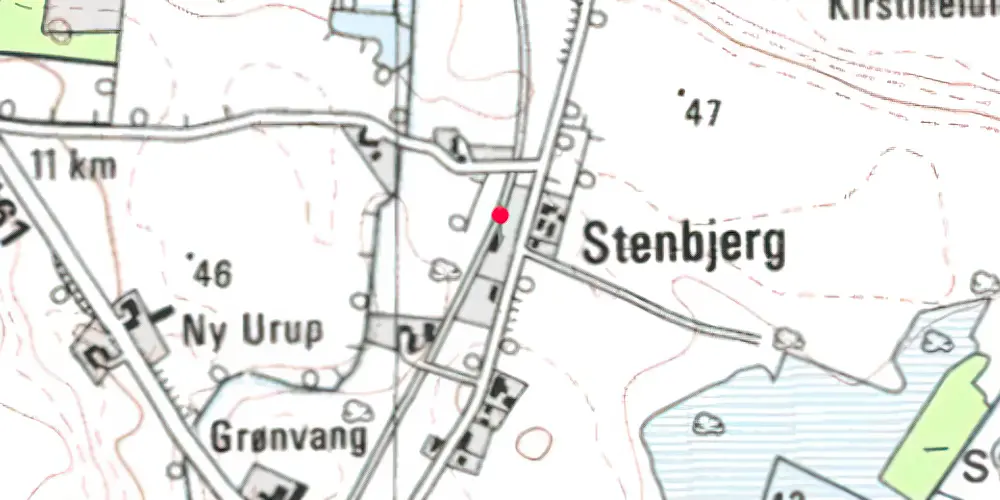 Historisk kort over Stenbjerg Station [1899-1964]