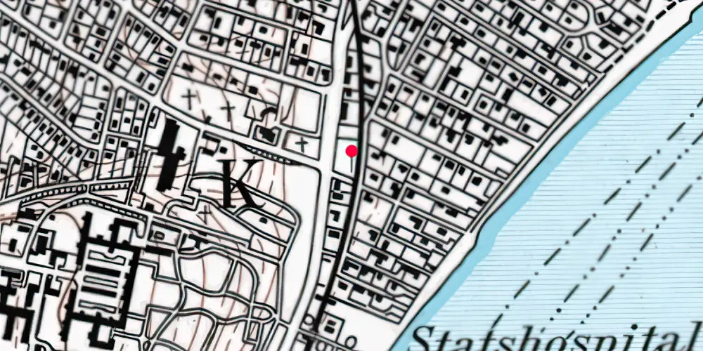 Historisk kort over Strandvænget Trinbræt [1925-1938]