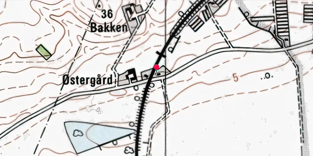 Historisk kort over Terp Trinbræt