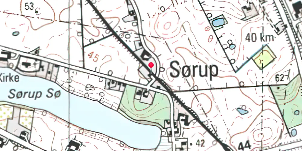 Historisk kort over Sørup Station 