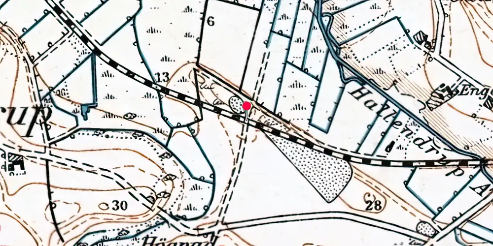 Historisk kort over Nødager Grusgrav
