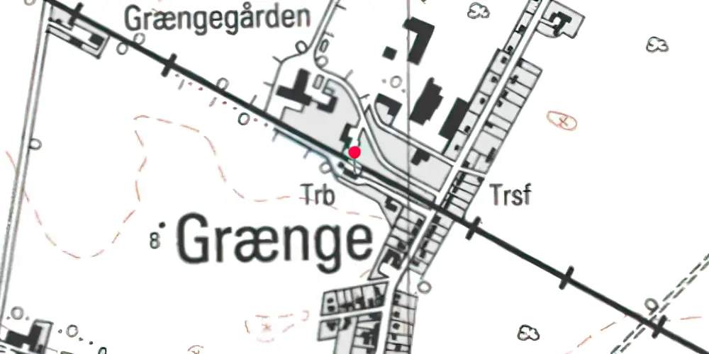 Historisk kort over Grænge Station [1874-1921]