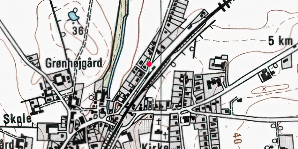 Historisk kort over Hatting Billetsalgssted [1892-1898]