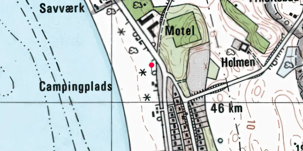 Historisk kort over Vibæk Trinbræt [1901-1964]
