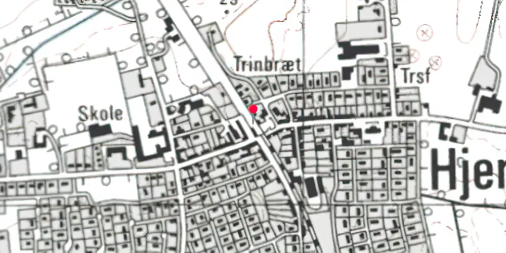 Historisk kort over Hjerm Station [1876-1893]