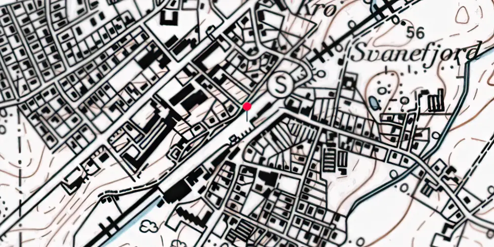 Historisk kort over Hørning (Midlertidig) Station [1906-1907]