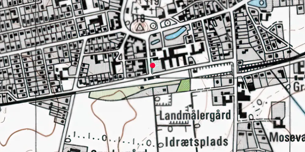 Historisk kort over Jelling Trinbræt med Sidespor [1978-1988]