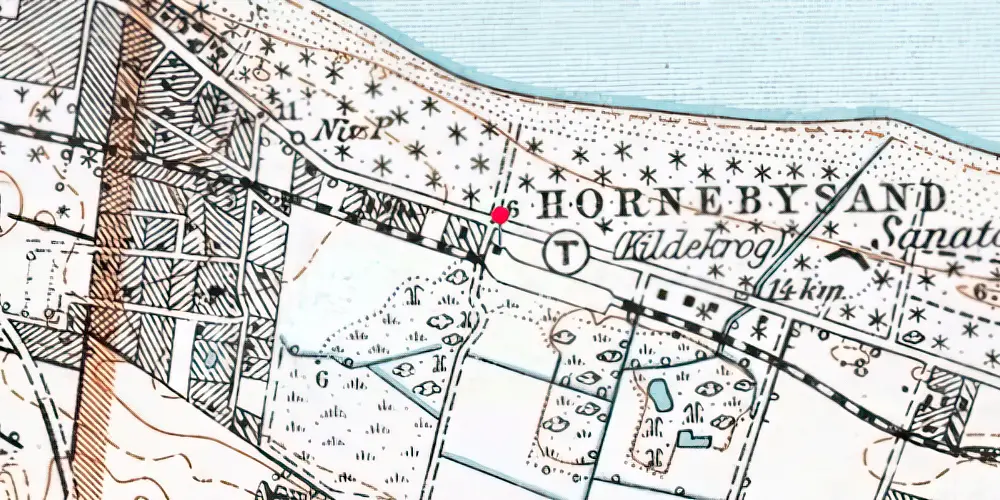 Historisk kort over Kildekrog Station uden sidespor [1959-1961]