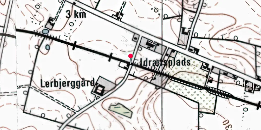 Historisk kort over Kærum Billetsalgssted [1913-1940]