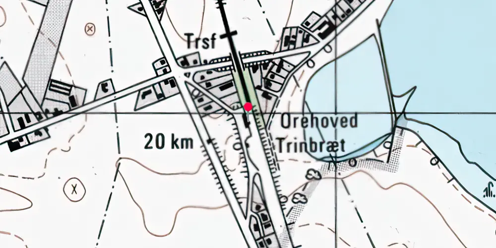 Historisk kort over Orehoved Station [1937-1970]