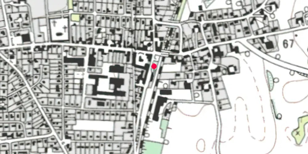 Historisk kort over Løsning Station [1868-1902]