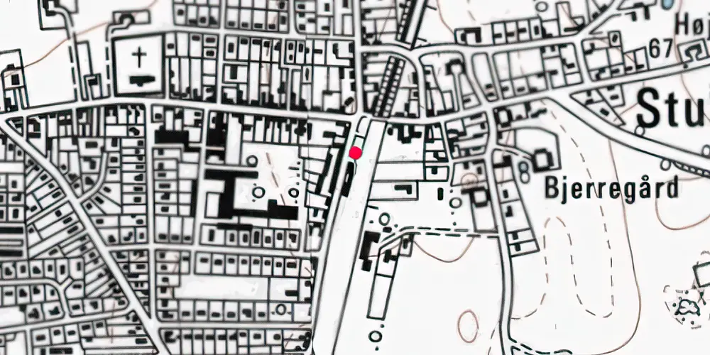 Historisk kort over Løsning Station [1902-1971]
