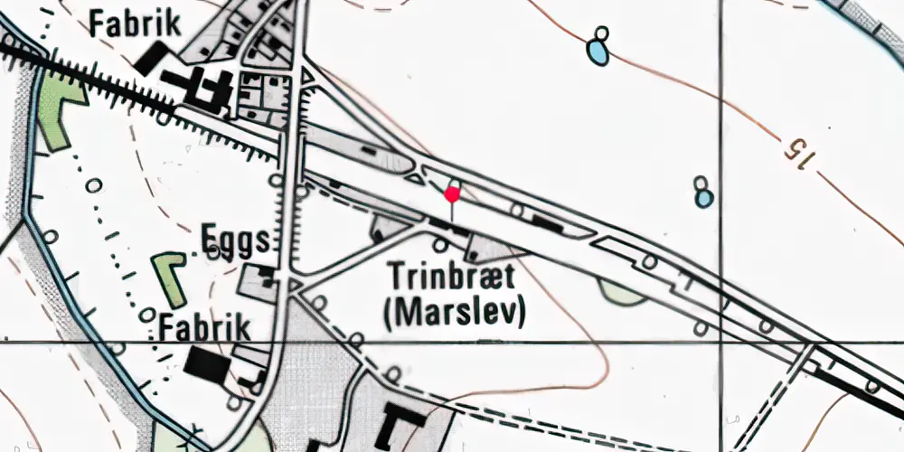 Historisk kort over Marslev Trinbræt