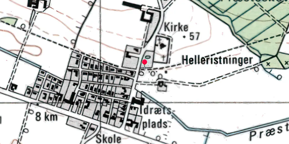 Historisk kort over Nylars Billetsalgssted med Sidespor [1924-1952]