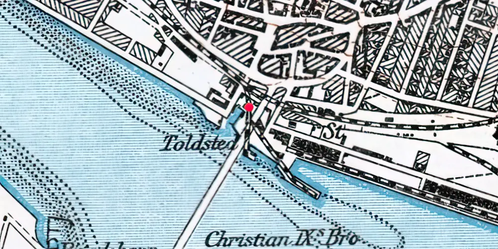 Historisk kort over Brogade (midlertidig) Trinbræt [1897-1899]