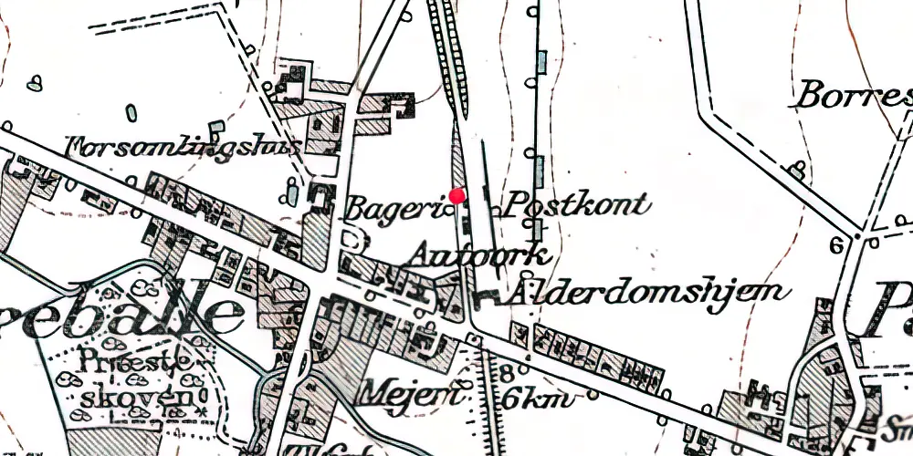 Historisk kort over Nørreballe Station 