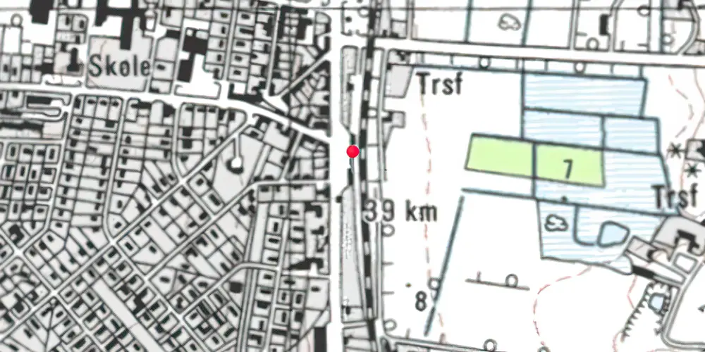 Historisk kort over Svenstrup (Jylland) Station [1904-1972]