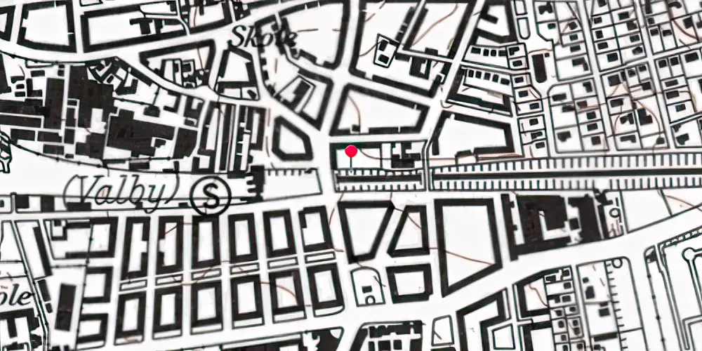 Historisk kort over Valby S Station [1934-1941]