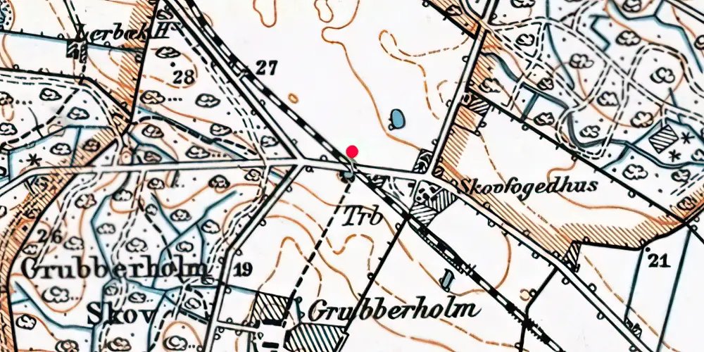 Historisk kort over Grubberholm Trinbræt [1879-1881]