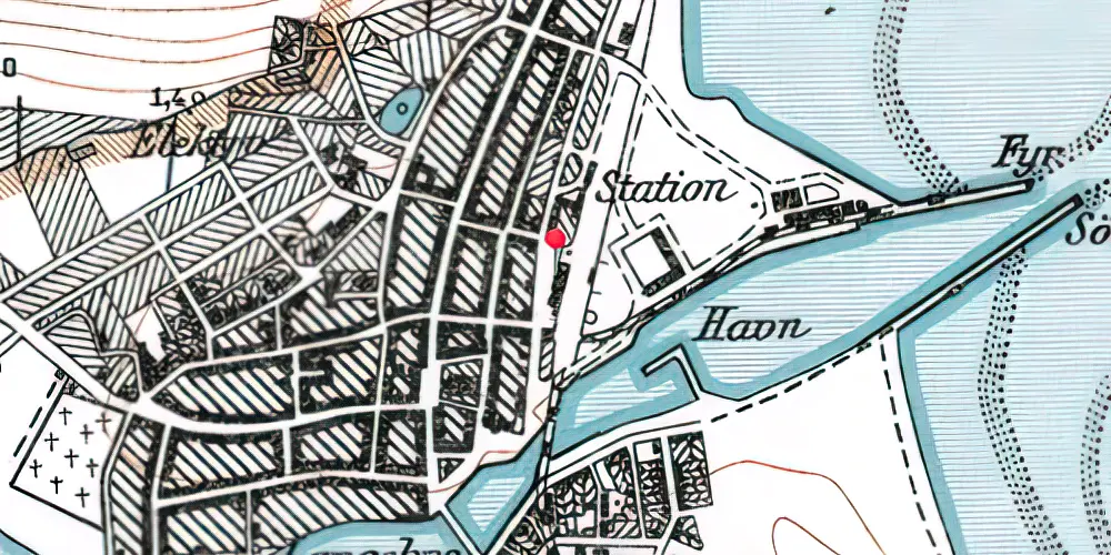 Historisk kort over Kerteminde Station