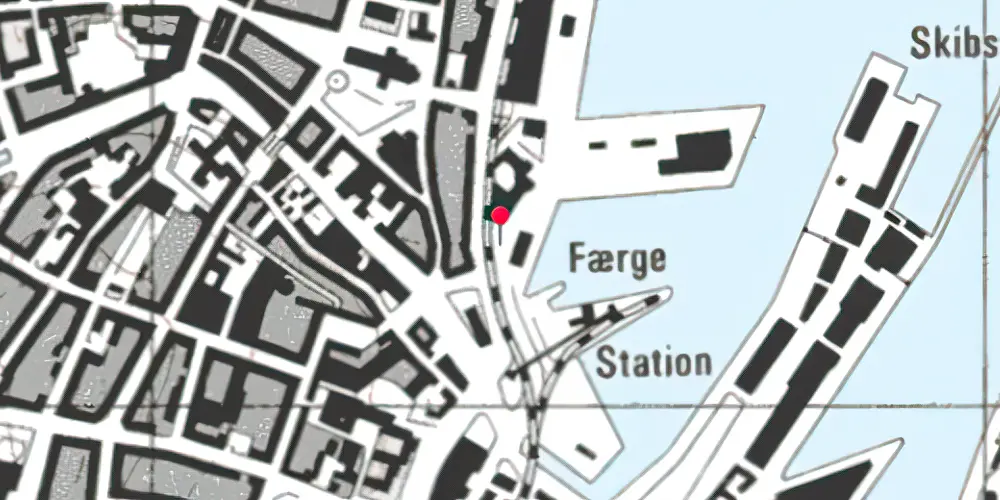Historisk kort over Aarhus Havnestation [1953-1957]