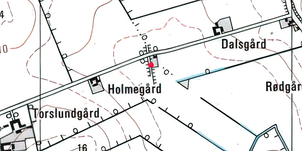 Historisk kort over Tårup Trinbræt med Sidespor