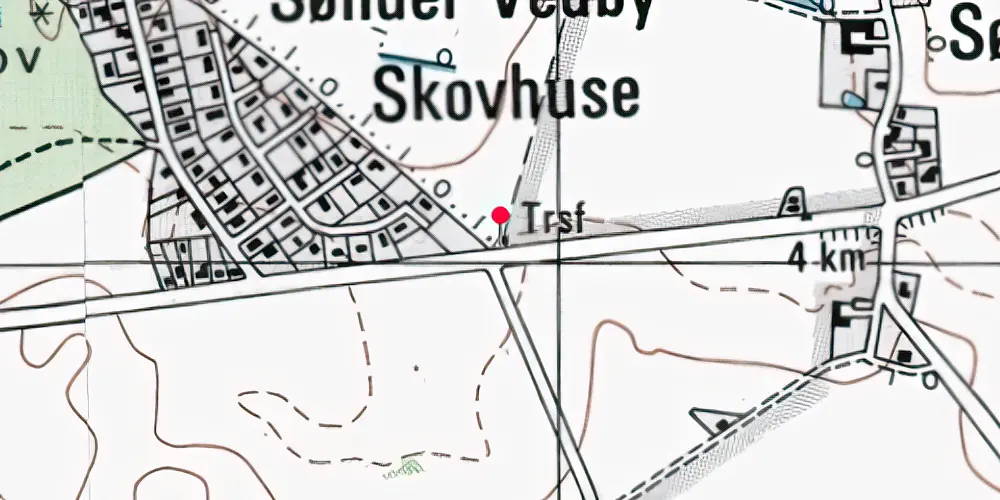 Historisk kort over Sønder Vedby Trinbræt [1928-1965]