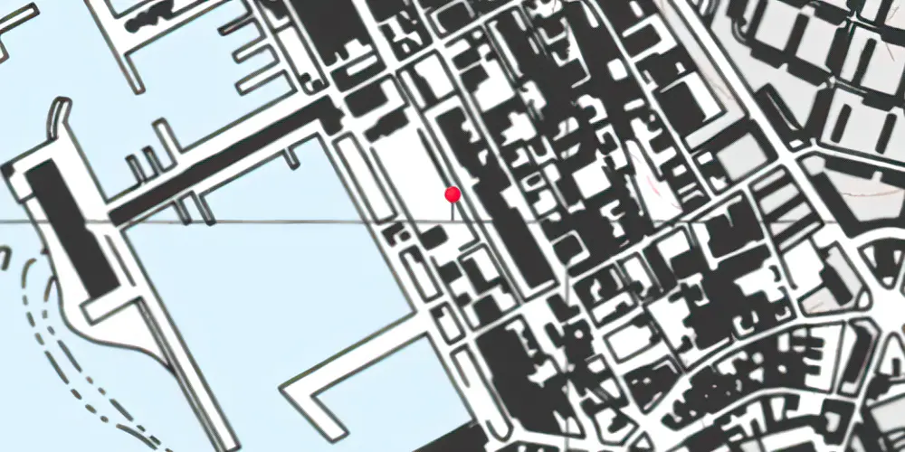 Historisk kort over Esbjerg ny Havn Godsekspeditionen