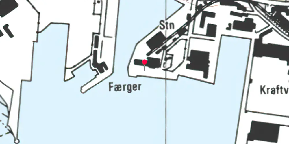 Historisk kort over Esbjerg Fiskeri Havneekspedition [1916-1920]