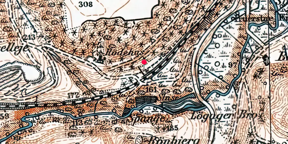 Historisk kort over Sejlgaard Sidespor