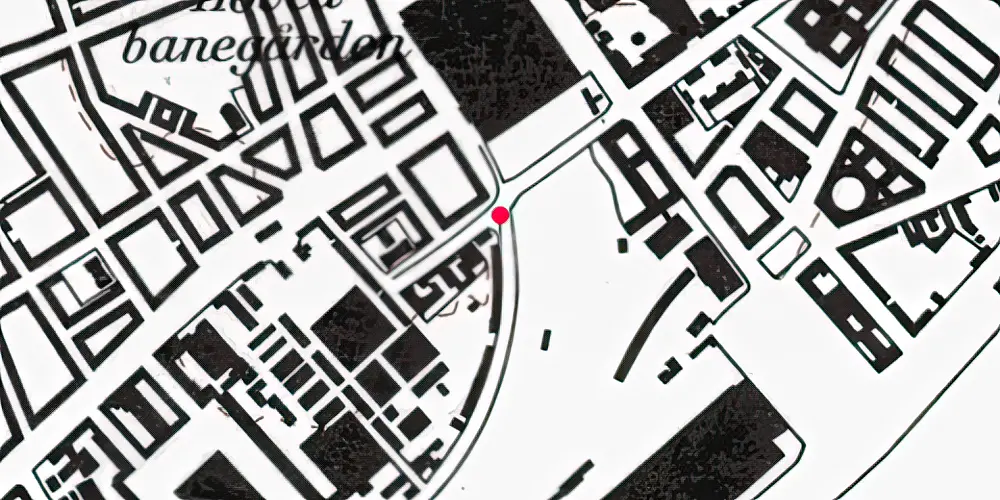 Historisk kort over Kjøbenhavns Kvægtorv Station