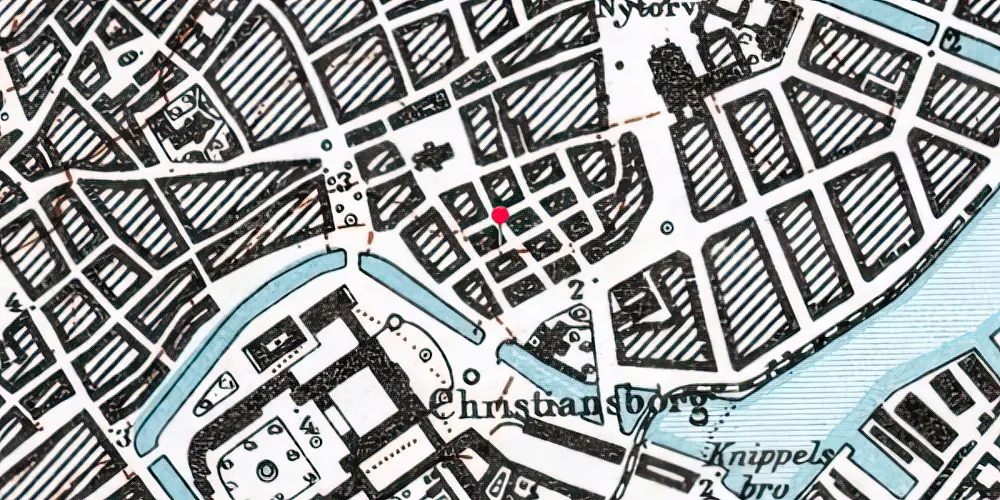 Historisk kort over Nikolajgade Indleveringssted