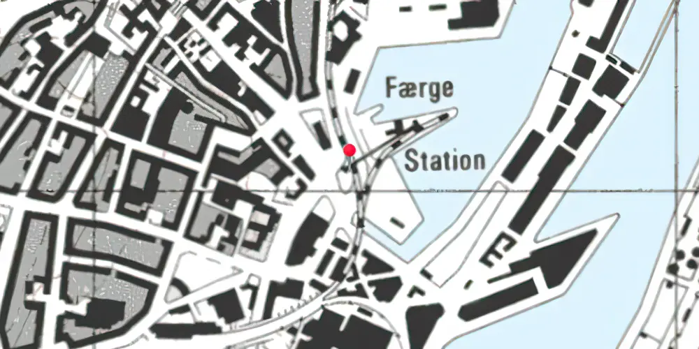 Historisk kort over Aarhus Havn Godsekspeditionen