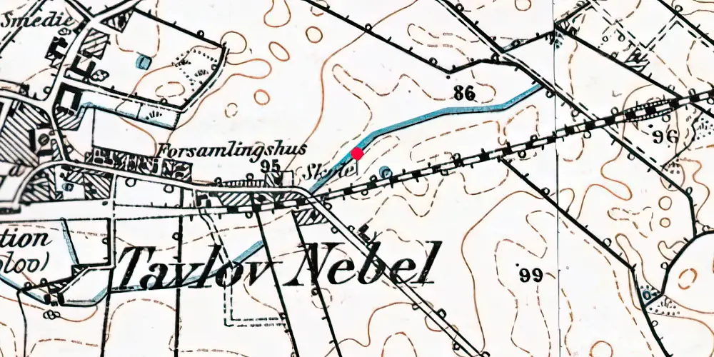 Historisk kort over Taulov Blokpost