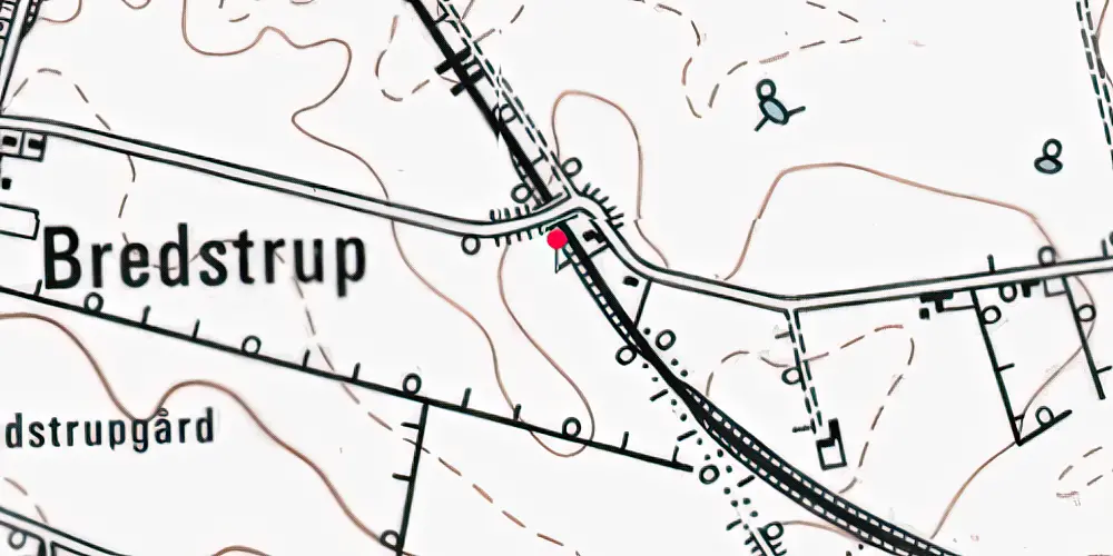 Historisk kort over Stallerup Forgreningsstation