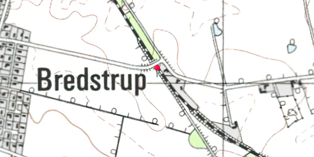 Historisk kort over Stallerup Forgreningsstation