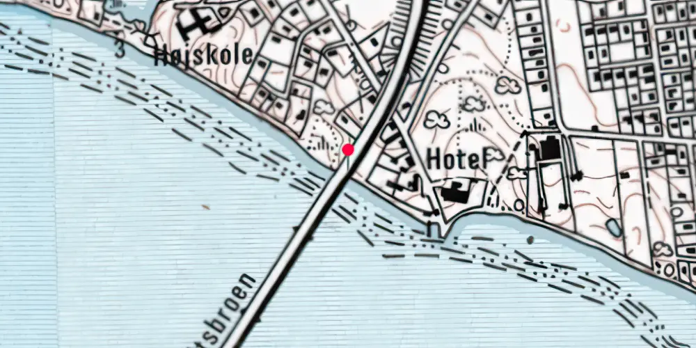 Historisk kort over Lillebæltsbroen Blokpost