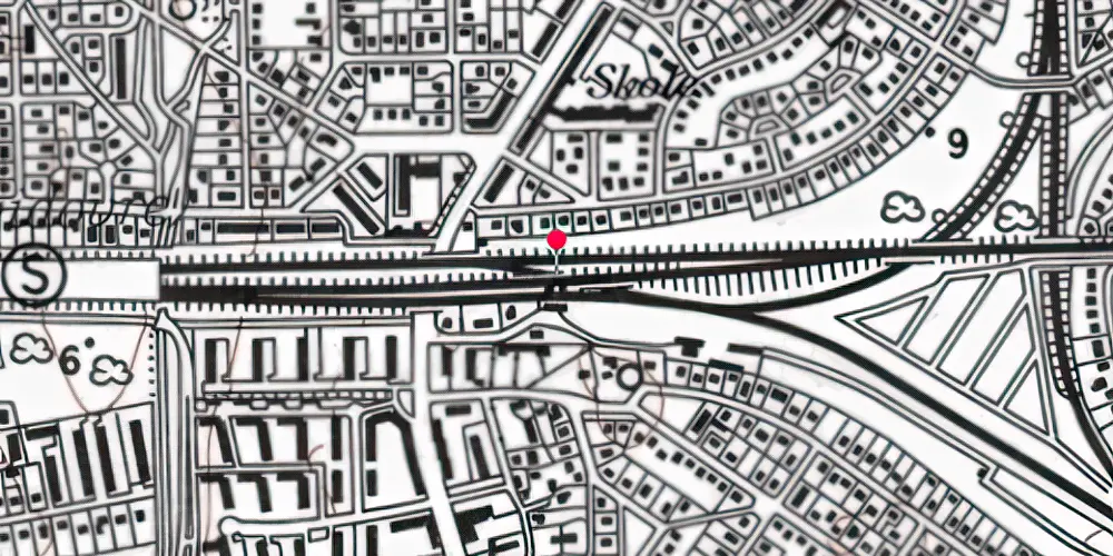 Historisk kort over Vigerslev Forgreningsstation
