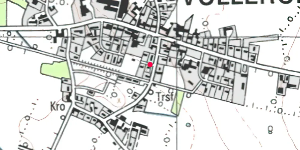 Historisk kort over Vollerup Station